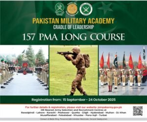 Join Pakistan Army through PMA Long Course 2025 – Apply Online for 157 PMA Long Course