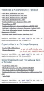 National Bank of Pakistan Jobs 2025