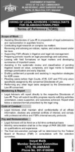 FBR Latest Jobs 2025 for Legal Advisors